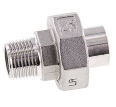 Union Straight Connector R1/2'' Male x 21.3mm Weld End Stainless Steel Flat Seal PTFE 16bar (224.8psi)