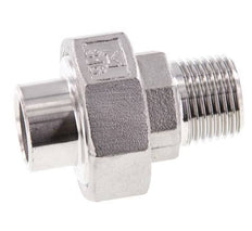 Gerader Verschraubungsstutzen R1/2'' Außengewinde x 21,3mm Schweißende Edelstahl Flachdichtung PTFE 16bar (224,8psi)