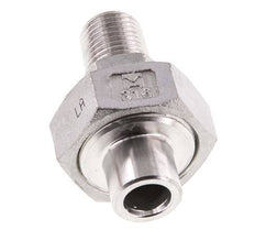 Gerader Verschraubungsanschluss R1/4'' Außengewinde x 13,5 mm Schweißende Edelstahl Flachdichtung PTFE 16 bar (224,8 psi)