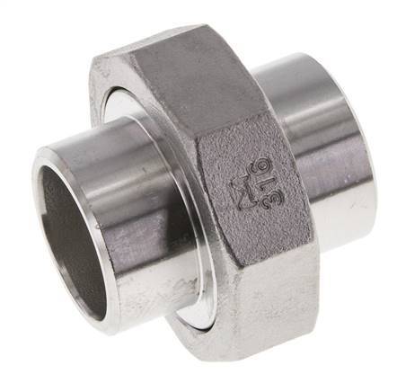 Gerader Verschraubungsstutzen 33,7mm Schweißende Edelstahl Konische Dichtung 16bar (224,8psi)
