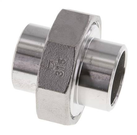 Gerader Verschraubungsstutzen 33,7mm Schweißende Edelstahl Konische Dichtung 16bar (224,8psi)