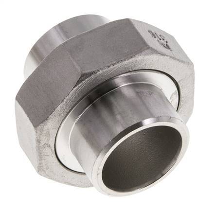 Gerader Verschraubungsstutzen 33,7mm Schweißende Edelstahl Konische Dichtung 16bar (224,8psi)