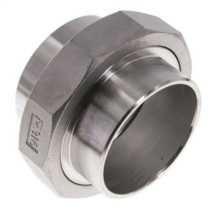 Gerader Verschraubungsstutzen 88,9mm Schweißende Edelstahl Konische Dichtung 16bar (224,8psi)
