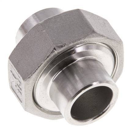 Gerader Verschraubungsstutzen 21,3mm Schweißende Edelstahl Konische Dichtung 16bar (224,8psi)