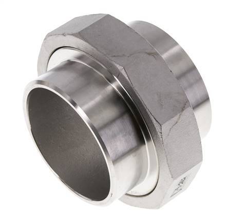 Gerader Verschraubungsstutzen 76,1mm Schweißende Edelstahl Konische Dichtung 16bar (224,8psi)