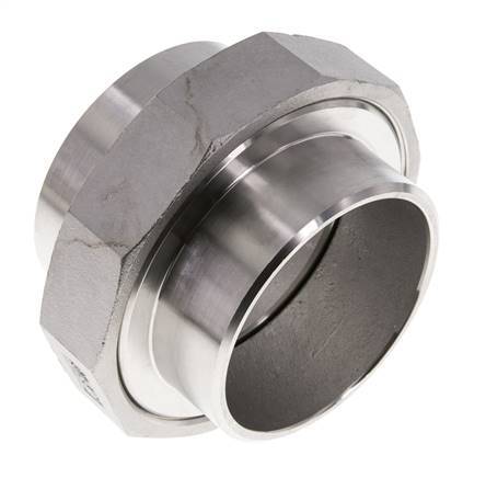 Gerader Verschraubungsstutzen 76,1mm Schweißende Edelstahl Konische Dichtung 16bar (224,8psi)