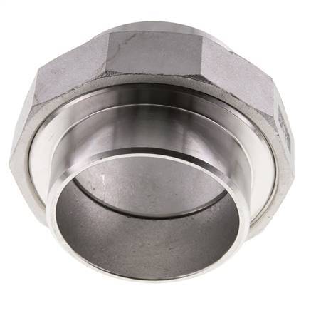 Gerader Verschraubungsstutzen 76,1mm Schweißende Edelstahl Konische Dichtung 16bar (224,8psi)