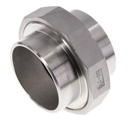 Gerader Verschraubungsstutzen 76,1mm Schweißende Edelstahl Konische Dichtung 16bar (224,8psi)