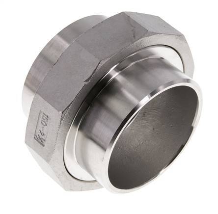 Gerader Verschraubungsstutzen 76,1mm Schweißende Edelstahl Konische Dichtung 16bar (224,8psi)