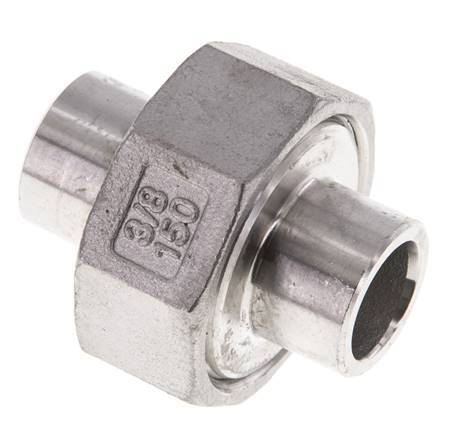 Gerader Verschraubungsstutzen 17,2 mm Schweißende Edelstahl Konische Dichtung 16 bar (224,8 psi)