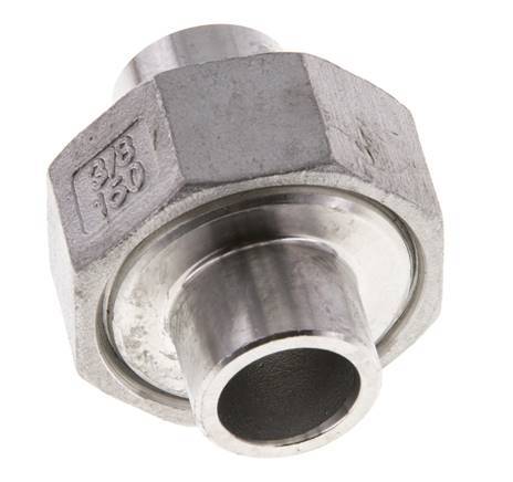 Gerader Verschraubungsstutzen 17,2 mm Schweißende Edelstahl Konische Dichtung 16 bar (224,8 psi)