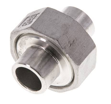 Gerader Verschraubungsstutzen 17,2 mm Schweißende Edelstahl Konische Dichtung 16 bar (224,8 psi)
