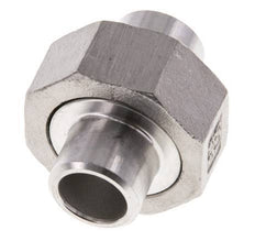 Gerader Verschraubungsstutzen 17,2mm Schweißende Edelstahl Flachdichtung PTFE 16bar (224.8psi)
