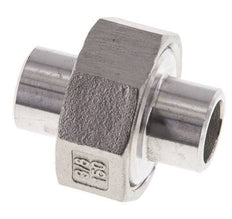 Gerader Verschraubungsstutzen 17,2mm Schweißende Edelstahl Flachdichtung PTFE 16bar (224.8psi)