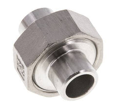 Gerader Verschraubungsstutzen 17,2mm Schweißende Edelstahl Flachdichtung PTFE 16bar (224.8psi)