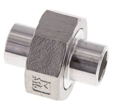 Gerader Verschraubungsstutzen 17,2mm Schweißende Edelstahl Flachdichtung PTFE 16bar (224.8psi)