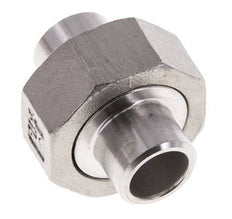 Gerader Verschraubungsstutzen 17,2mm Schweißende Edelstahl Flachdichtung PTFE 16bar (224.8psi)