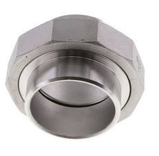 Gerader Verschraubungsstutzen 60,3mm Schweißende Edelstahl Flachdichtung PTFE 16bar (224.8psi)