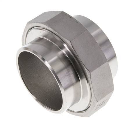 Gerader Verschraubungsstutzen 60,3mm Schweißende Edelstahl Flachdichtung PTFE 16bar (224.8psi)