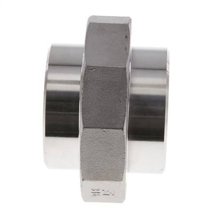Gerader Verschraubungsstutzen 60,3mm Schweißende Edelstahl Flachdichtung PTFE 16bar (224.8psi)
