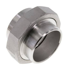 Gerader Verschraubungsstutzen 60,3mm Schweißende Edelstahl Flachdichtung PTFE 16bar (224.8psi)