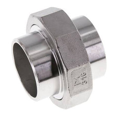 Gerader Verschraubungsstutzen 48,3mm Schweißende Edelstahl Flachdichtung PTFE 16bar (224.8psi)