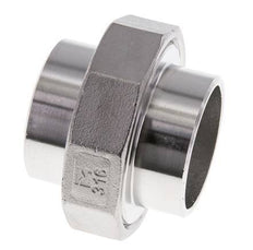 Gerader Verschraubungsstutzen 48,3mm Schweißende Edelstahl Flachdichtung PTFE 16bar (224.8psi)