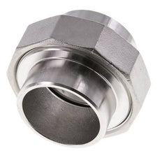 Gerader Verschraubungsstutzen 48,3mm Schweißende Edelstahl Flachdichtung PTFE 16bar (224.8psi)