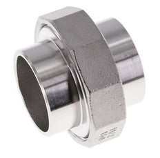 Gerader Verschraubungsstutzen 48,3mm Schweißende Edelstahl Flachdichtung PTFE 16bar (224.8psi)