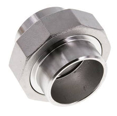 Gerader Verschraubungsstutzen 48,3mm Schweißende Edelstahl Flachdichtung PTFE 16bar (224.8psi)