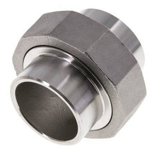 Gerader Verschraubungsstutzen 42,4mm Schweißende Edelstahl Flachdichtung PTFE 16bar (224.8psi)