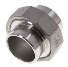 Gerader Verschraubungsstutzen 42,4mm Schweißende Edelstahl Flachdichtung PTFE 16bar (224.8psi)