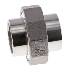 Gerader Verschraubungsstutzen 42,4mm Schweißende Edelstahl Flachdichtung PTFE 16bar (224.8psi)