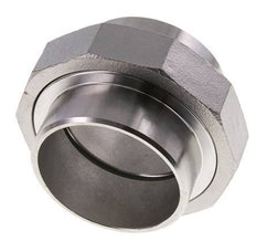 Gerader Verschraubungsstutzen 76,1mm Schweißende Edelstahl Flachdichtung PTFE 16bar (224.8psi)