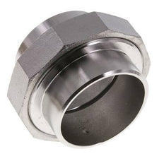 Gerader Verschraubungsstutzen 76,1mm Schweißende Edelstahl Flachdichtung PTFE 16bar (224.8psi)