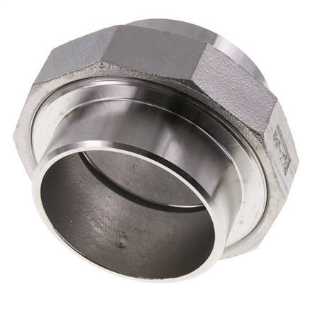 Gerader Verschraubungsstutzen 76,1mm Schweißende Edelstahl Flachdichtung PTFE 16bar (224.8psi)