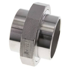 Gerader Verschraubungsstutzen 76,1mm Schweißende Edelstahl Flachdichtung PTFE 16bar (224.8psi)