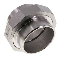 Gerader Verschraubungsstutzen 76,1mm Schweißende Edelstahl Flachdichtung PTFE 16bar (224.8psi)