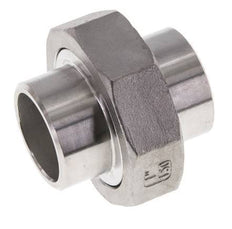 Gerader Verschraubungsstutzen 33,7mm Schweißende Edelstahl Flachdichtung PTFE 16bar (224,8psi)