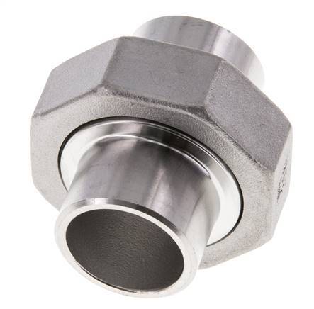 Gerader Verschraubungsstutzen 26,9mm Schweißende Edelstahl Flachdichtung PTFE 16bar (224.8psi)
