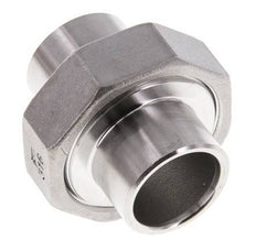 Gerader Verschraubungsstutzen 26,9mm Schweißende Edelstahl Flachdichtung PTFE 16bar (224.8psi)