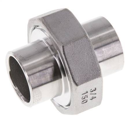 Gerader Verschraubungsstutzen 26,9mm Schweißende Edelstahl Flachdichtung PTFE 16bar (224.8psi)