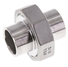 Gerader Verschraubungsstutzen 26,9mm Schweißende Edelstahl Flachdichtung PTFE 16bar (224.8psi)