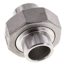 Gerader Verschraubungsstutzen 21,3mm Schweißende Edelstahl Flachdichtung PTFE 16bar (224.8psi)