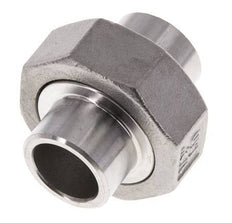 Gerader Verschraubungsstutzen 21,3mm Schweißende Edelstahl Flachdichtung PTFE 16bar (224.8psi)