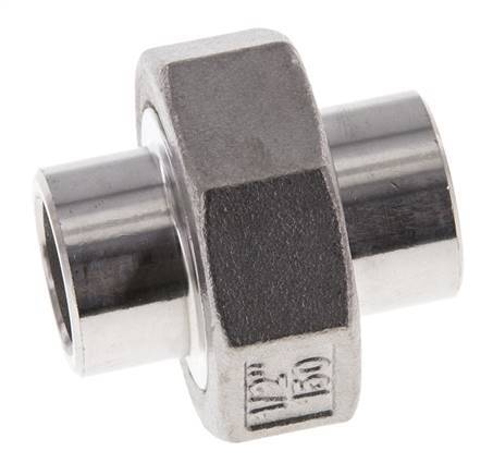 Gerader Verschraubungsstutzen 21,3mm Schweißende Edelstahl Flachdichtung PTFE 16bar (224.8psi)