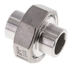 Gerader Verschraubungsstutzen 21,3mm Schweißende Edelstahl Flachdichtung PTFE 16bar (224.8psi)