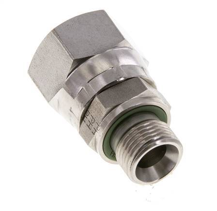 JIC Reduziernippel UNF 7/8''-14 Innengewinde x G3/8''-Außengewinde Verstellbar Edelstahl 210bar (2950.5psi)