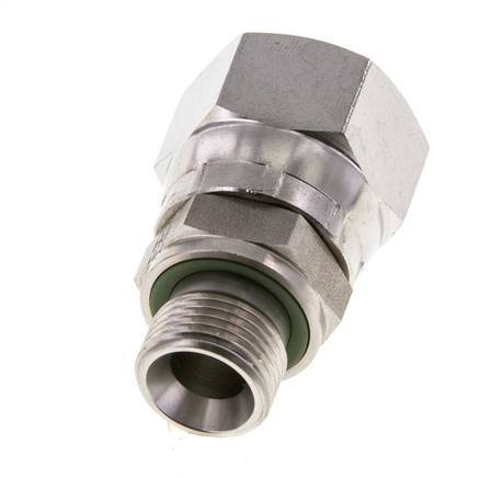 JIC Reduziernippel UNF 7/8''-14 Innengewinde x G3/8''-Außengewinde Verstellbar Edelstahl 210bar (2950.5psi)