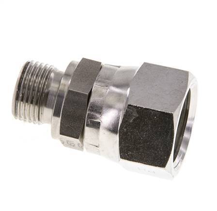 JIC Reduziernippel UNF 7/8''-14 Innengewinde x G3/8''-Außengewinde Verstellbar Edelstahl 210bar (2950.5psi)